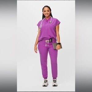 Figs Zamora Jogger Scrub Pant Technical Collection Purple Jolt Size Medium